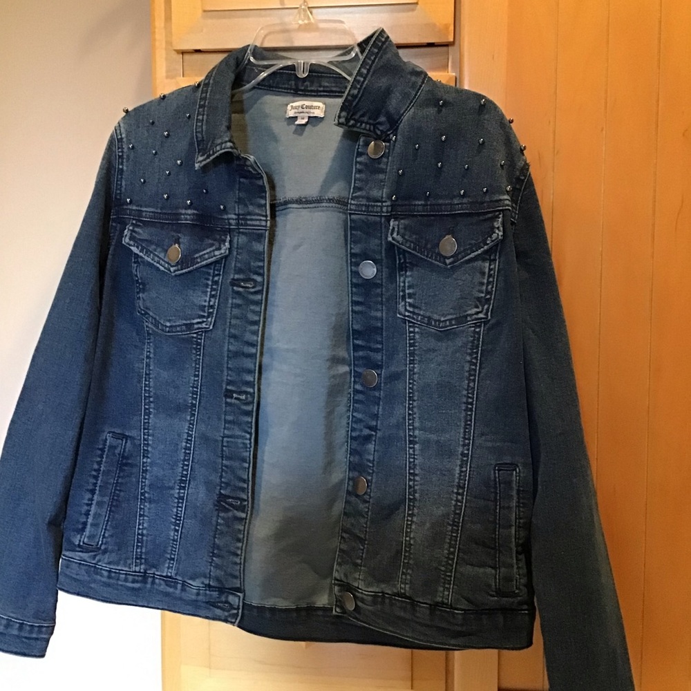 Juicy Couture Embellished Jean Jacket, size medium